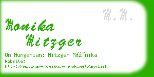 monika mitzger business card